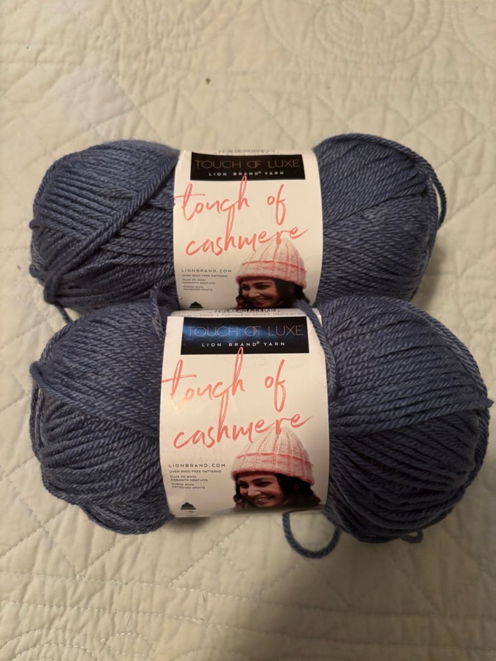 Lion Brand Touch of Cashmere Yarn - Moonlight (2 )
